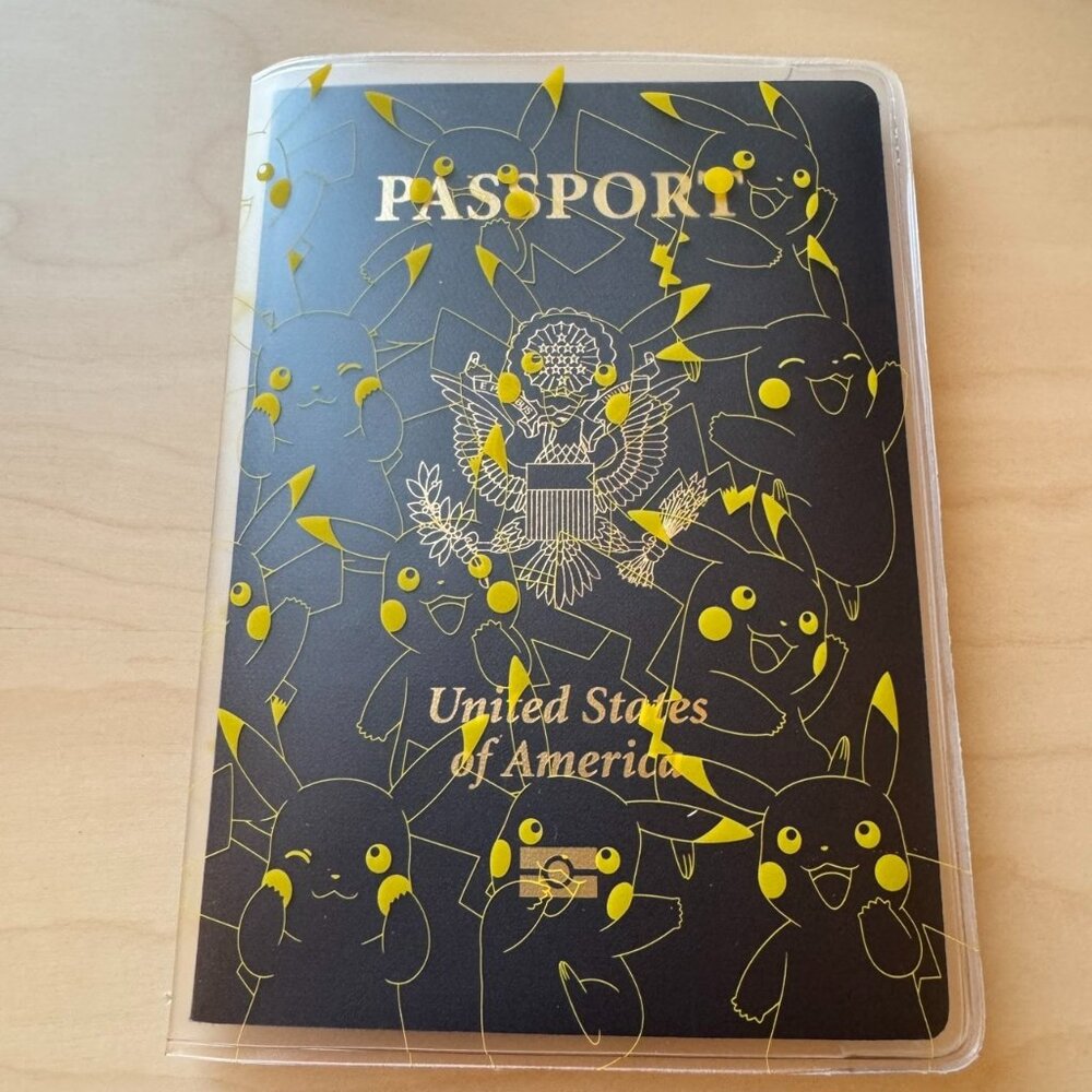 Pokemon Passport Cover Pikachu Clear US Japan Passport No 25 Nintendo